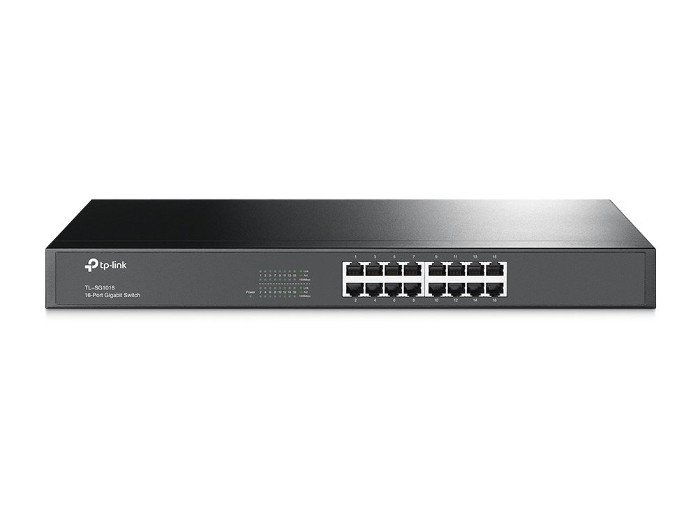 TP-Link TL-SG1016 | Switch Gigabit 16 port, Unmanaged, vỏ kim loại rackmount, hiệu suất cao cho doanh nghiệp nhỏ