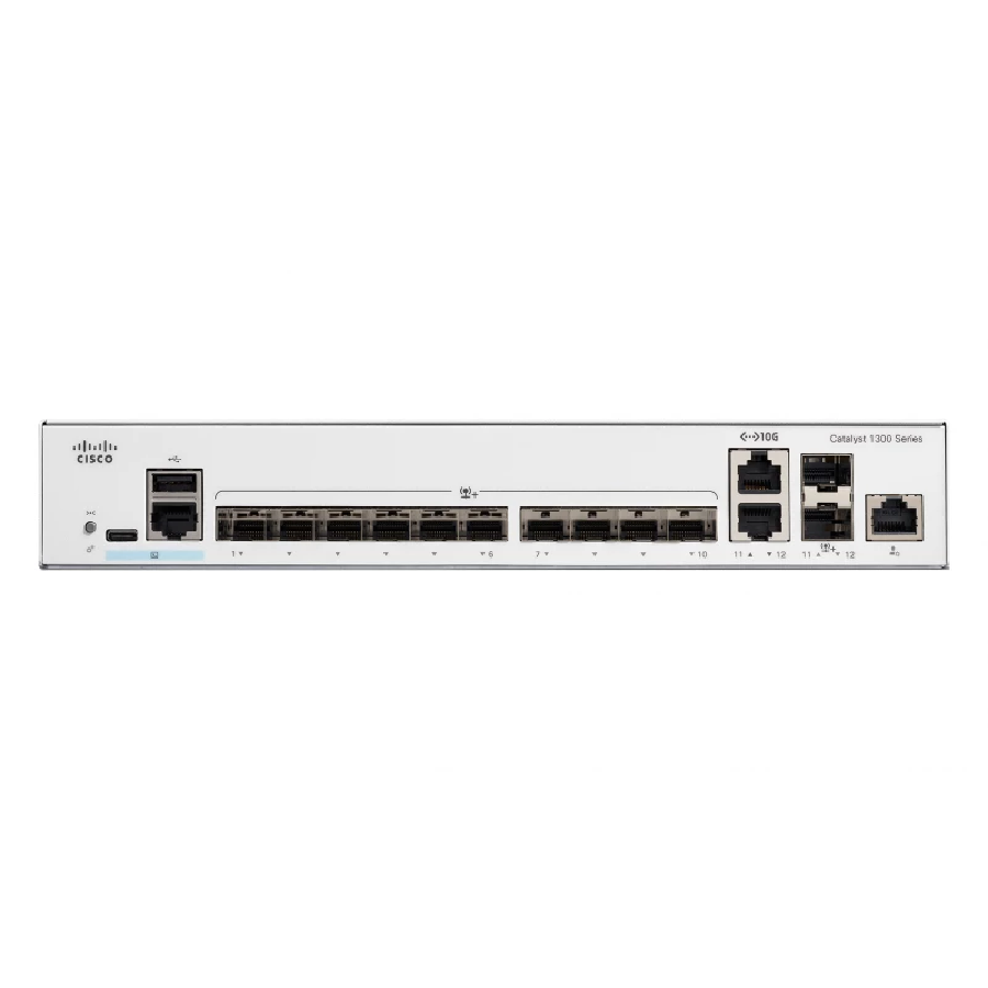 Cisco Catalyst C1300-12XS - Switch 10G Mixed (2 Copper + 10 SFP+), hiệu năng mạnh mẽ cho mạng core SMB
