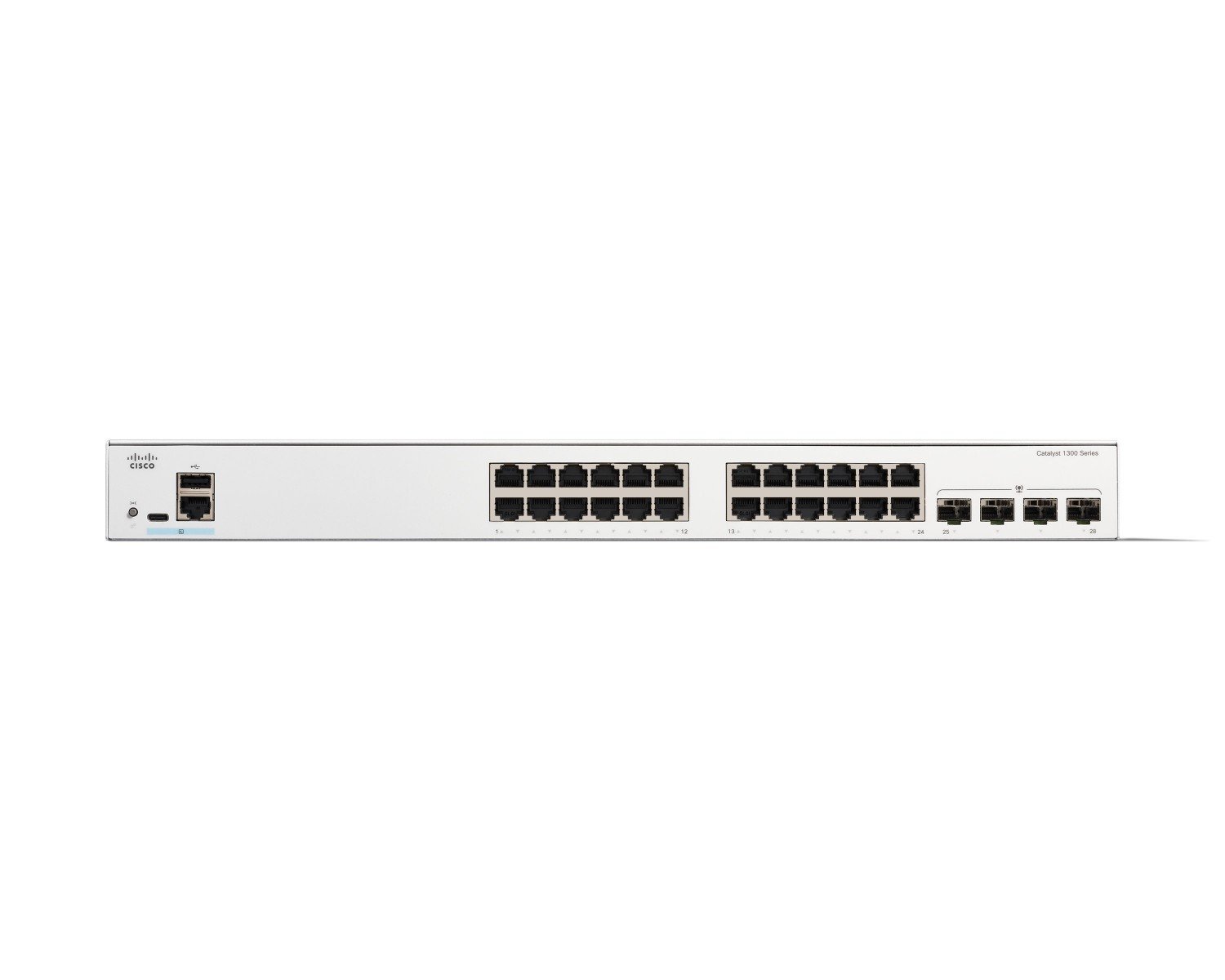 Cisco Catalyst C1300-24T-4G – Switch Gigabit 24 port + 4 uplink SFP, fanless, hiệu năng ổn định cho SMB