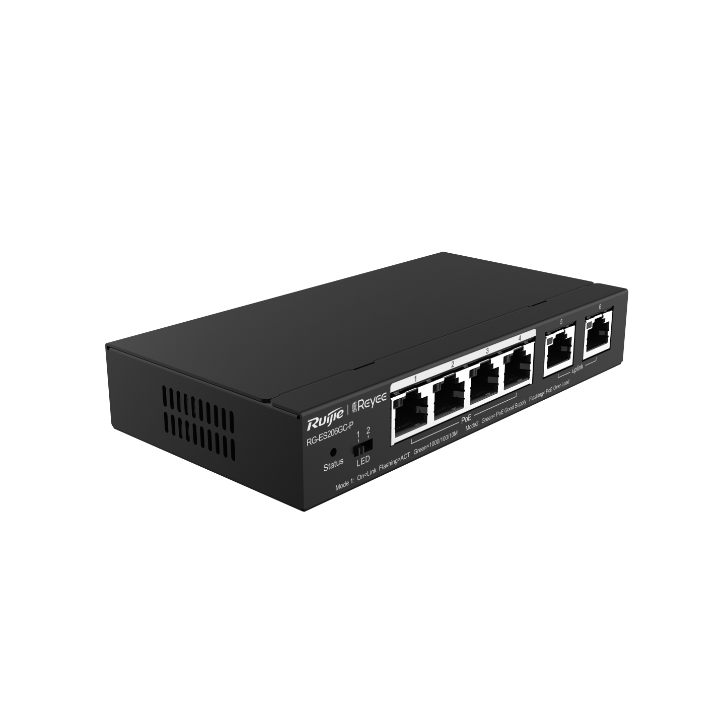 Ruijie Reyee RG-ES206GC-P – 6-Port Gigabit Smart Cloud Managed PoE Switch cho hệ thống camera SMB