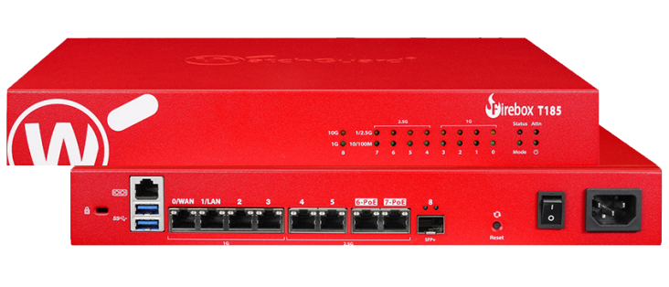 Tường Lửa WatchGuard Firebox T185 | Bảo Mật UTM Cho Doanh Nghiệp Lên Đến 50 Người Dùng