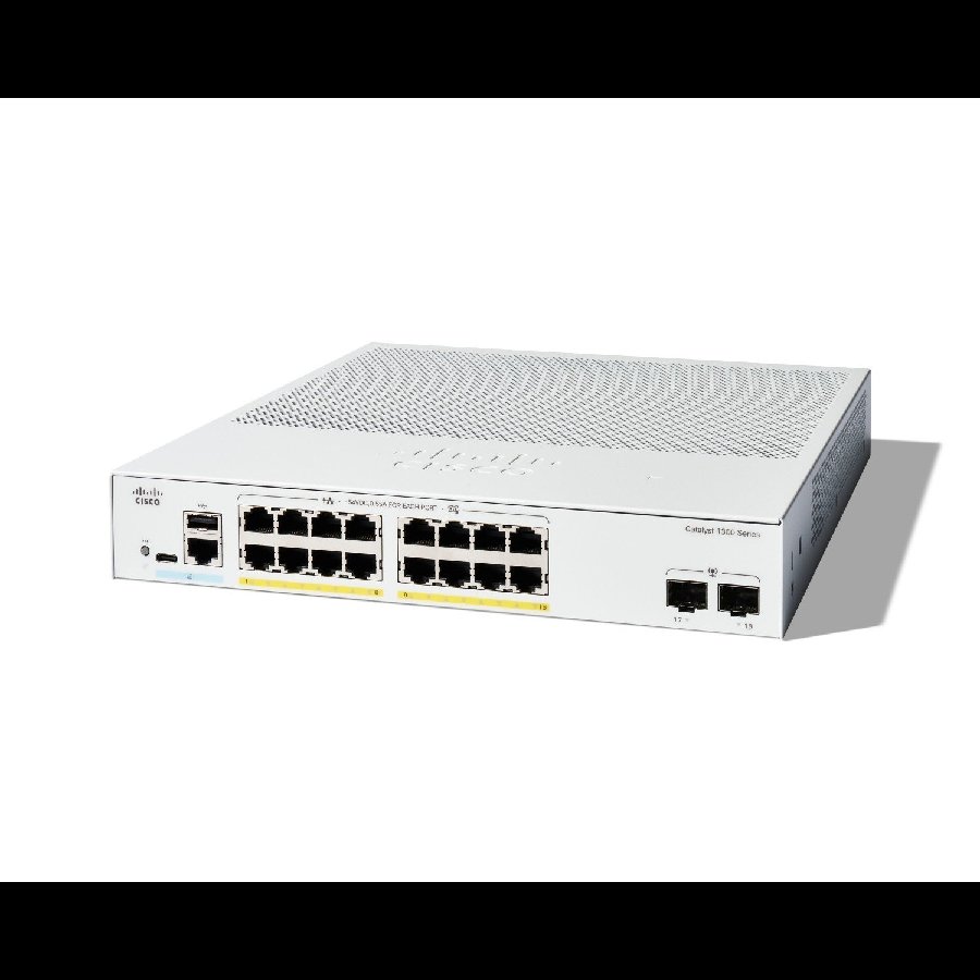 Cisco Catalyst C1300-16FP-2G – Switch PoE+ 16 port Gigabit công suất 240 W, hiệu năng cao cho SMB