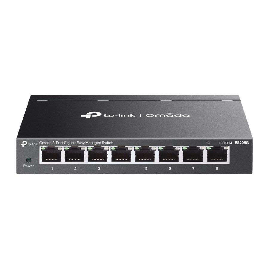 TP-Link ES208G | Switch 8 Port Gigabit Quản Lý Dễ Dàng Omada, VLAN, QoS, Hoạt Động Êm Ái, Vỏ Kim Loại Bền Bỉ