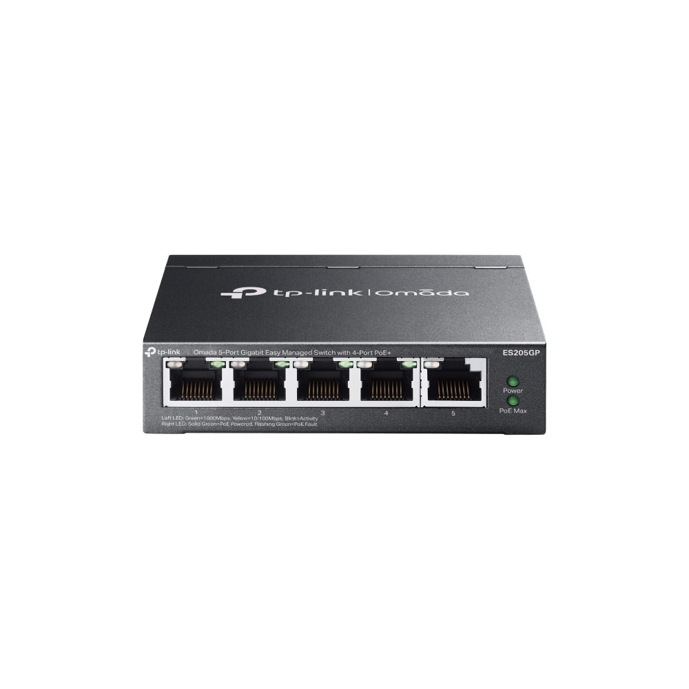 TP-Link ES205GP | Switch 5 Port Gigabit PoE+ 65W Quản Lý Dễ Dàng Omada, Truyền Xa 250m, Cắm Là Chạy