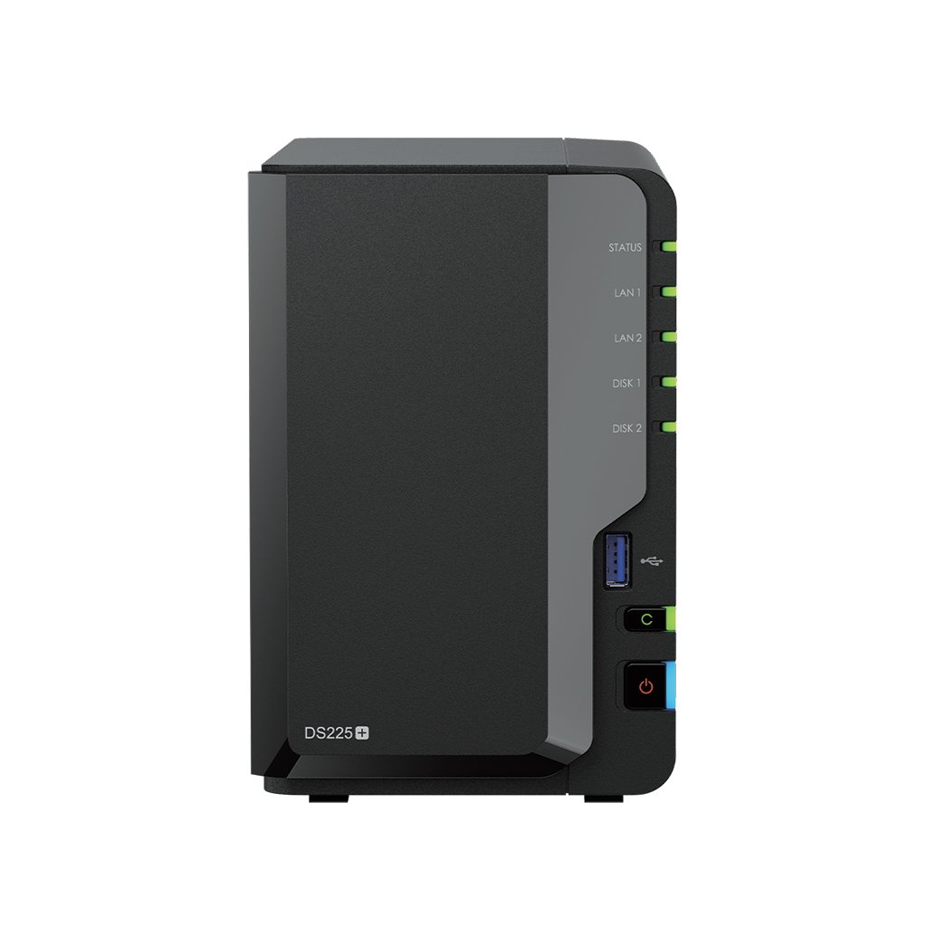 Synology DiskStation DS225+ - NAS 2-bay nhỏ gọn, CPU Intel, RAM nâng cấp linh hoạt