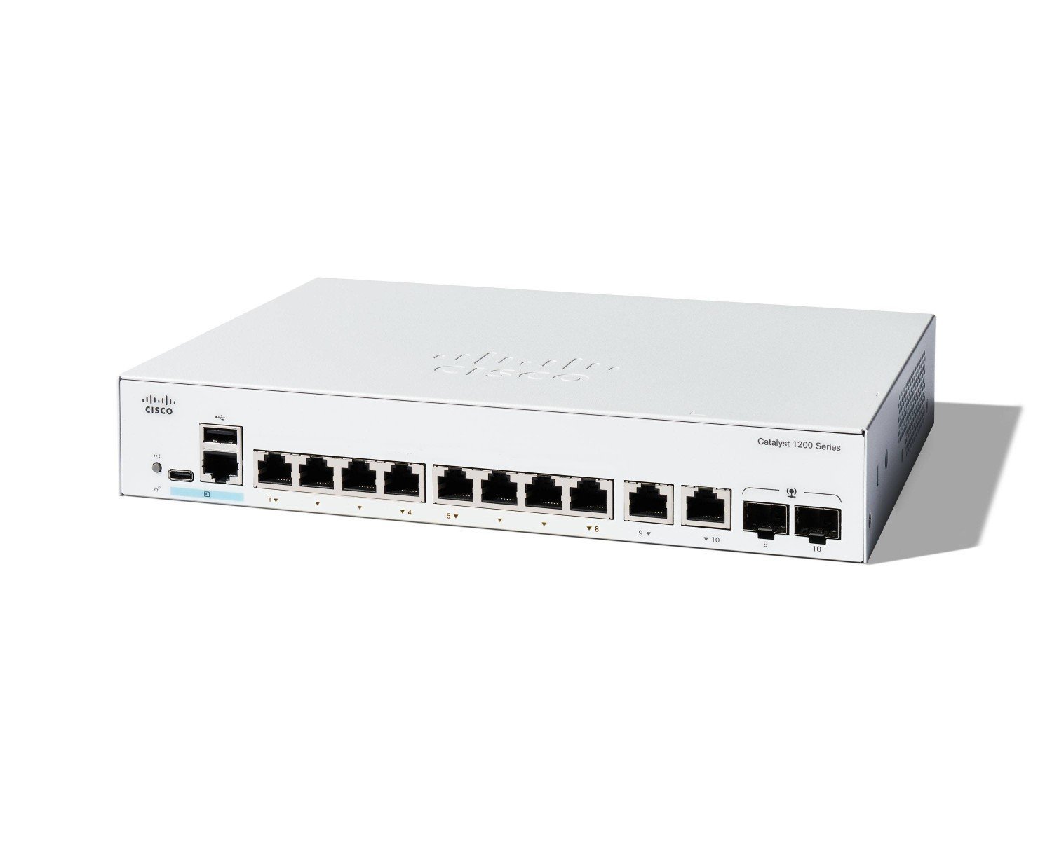 Cisco Catalyst C1200-8T-E-2G - Switch Gigabit 8 cổng + 2 uplink SFP, fanless, hiệu năng cao cho SMB
