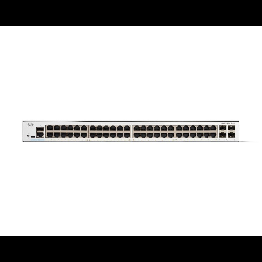 Cisco Catalyst C1200-48T-4G – Switch Gigabit 48 port + 4 uplink SFP, fanless, hiệu năng ổn định cho SMB