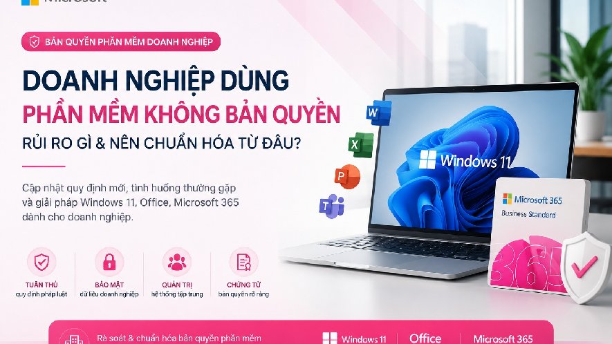 Doanh nghiệp dùng phần mềm không bản quyền: rủi ro gì và nên chuẩn hóa từ đâu?