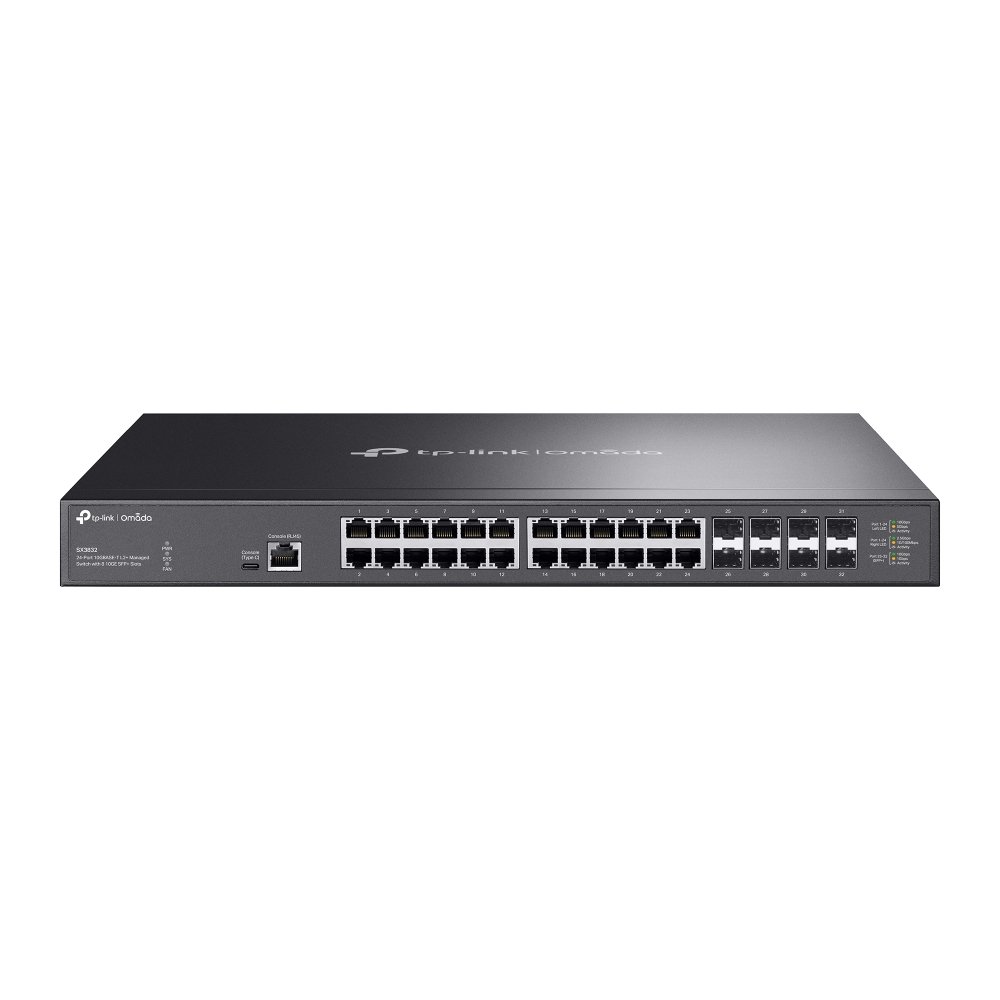 TP-Link SX3832 | Switch 32 Port 10G Quản Lý Cao Cấp Omada, VLAN, QoS, Static Routing, Backbone Hiệu Năng 640Gbps