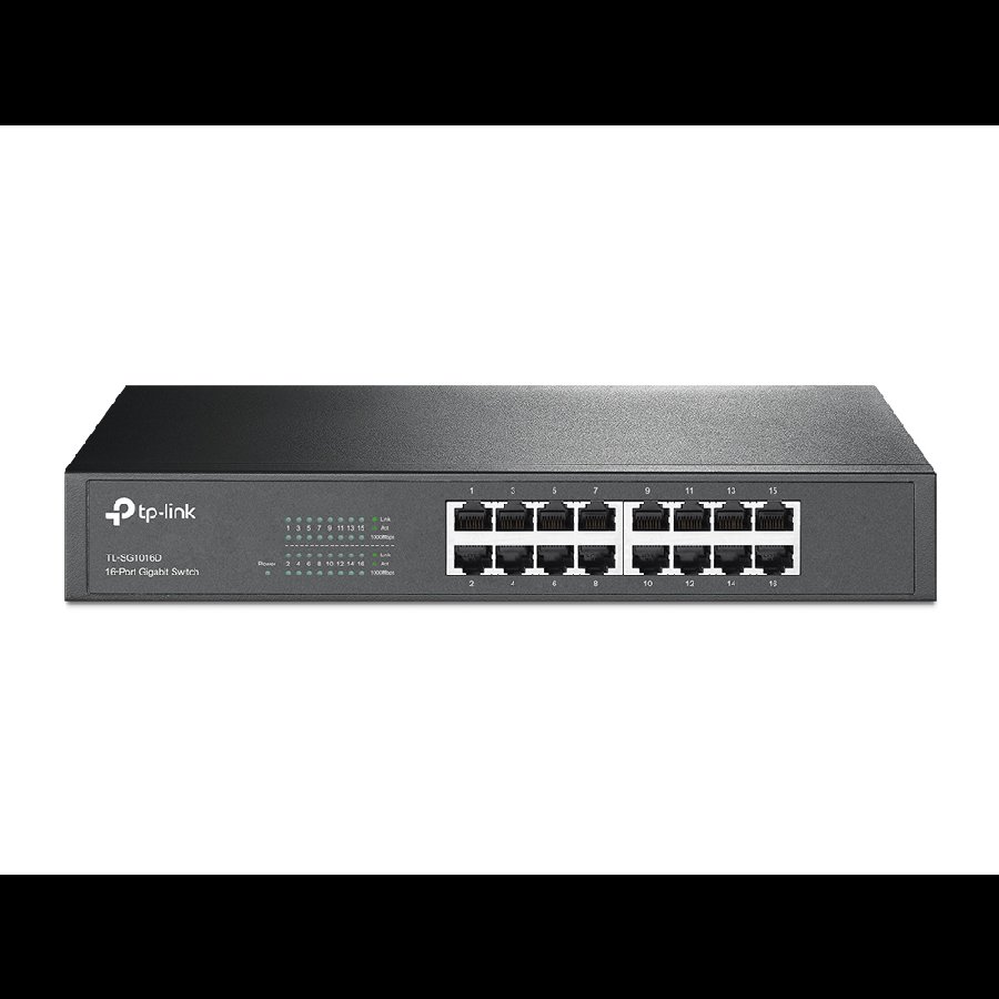 TP-Link TL-SG1016D | Switch 16 port Gigabit, Unmanaged, vỏ nhựa, cắm là chạy, hiệu năng ổn định cho văn phòng vừa
