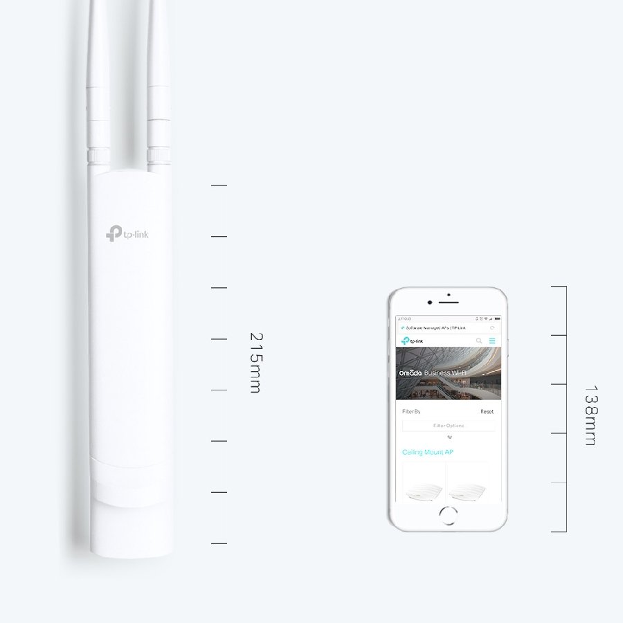 TP-Link EAP110-Outdoor | Access Point WiFi N 300Mbps Chuẩn Outdoor, Hỗ Trợ PoE