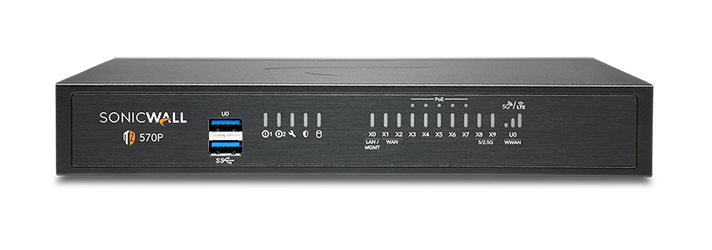 SonicWALL TZ570P – Tường Lửa Gen 7 Hỗ Trợ PoE+ Toàn Cổng Cho Doanh Nghiệp Hiện Đại