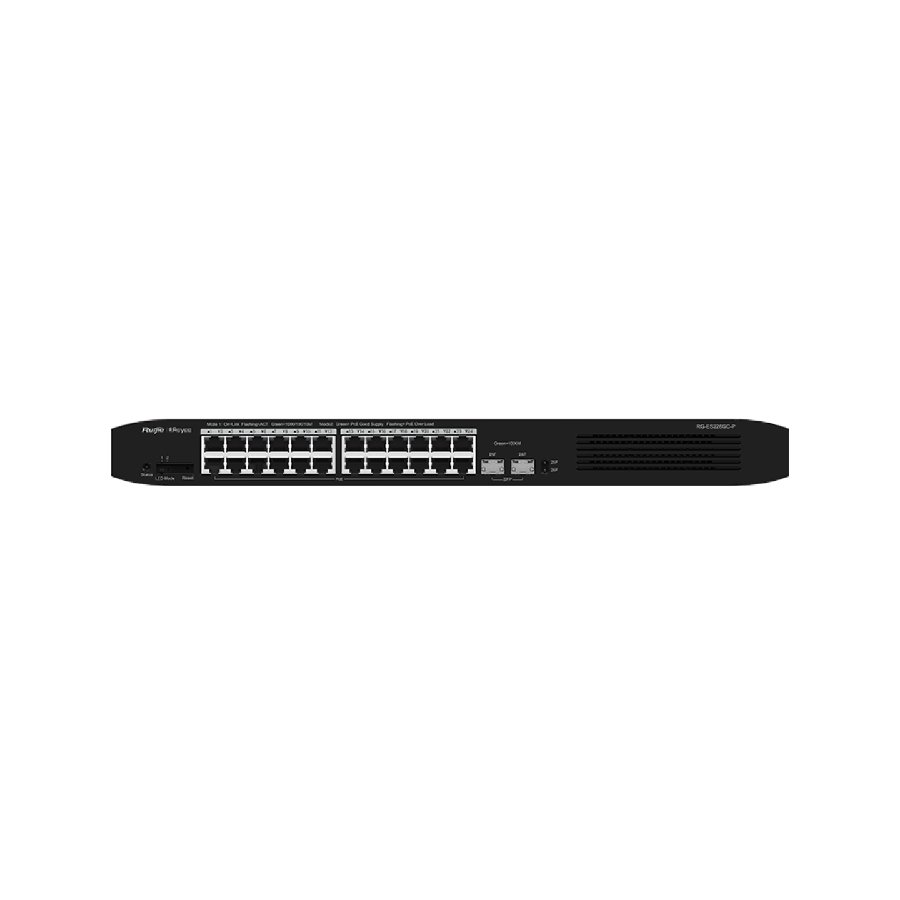 Ruijie Reyee RG-ES226GC-P – 26-Port Gigabit Smart Cloud Managed PoE Switch cho hệ thống camera và SMB