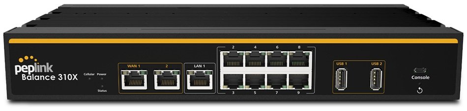 Peplink Balance 310X (BPL-310X-LTEA-Q-T) - Router SD-WAN công nghiệp tích hợp LTE-A Pro, hiệu năng 2.5Gbps