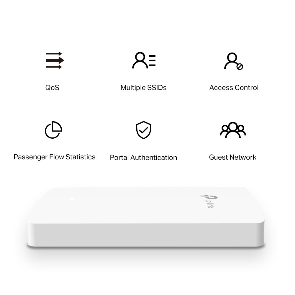 TP-Link EAP235-Wall | WiFi Wall Access Point AC1200 Gigabit, MU-MIMO, 4 Port LAN, PoE & Omada Cloud