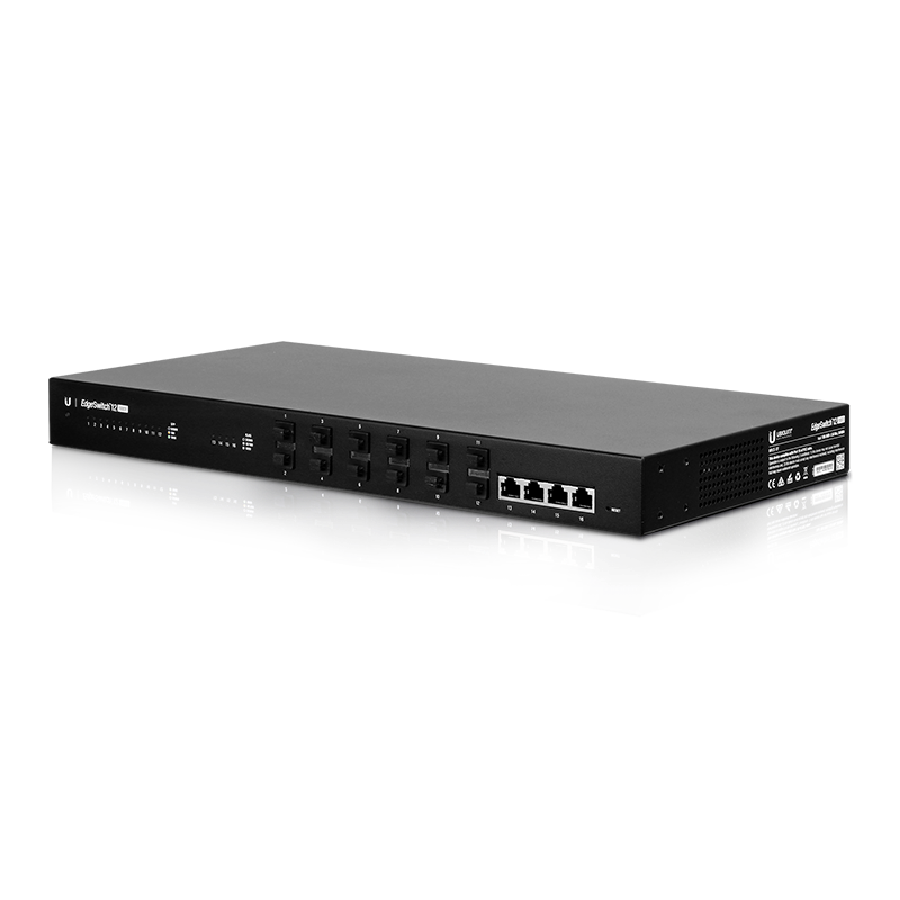 Ubiquiti EdgeSwitch 12F ES-12F - 12x SFP + 4x Gigabit RJ45, Managed Switch