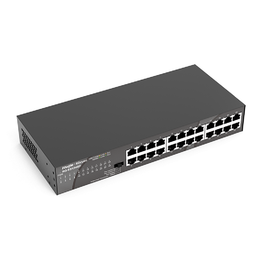 Ruijie Reyee RG-ES124GD – 24-Port Gigabit Metal Unmanaged Switch hỗ trợ giám sát qua Ruijie Cloud App
