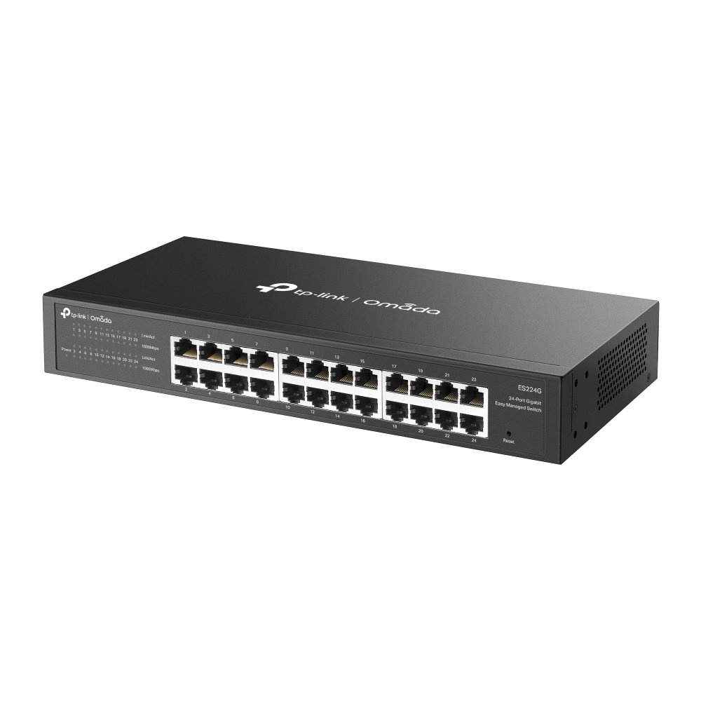 TP-Link ES224G | Switch 24 Port Gigabit Quản Lý Dễ Dàng Omada, VLAN, QoS, Gắn Rack Kim Loại Bền Bỉ
