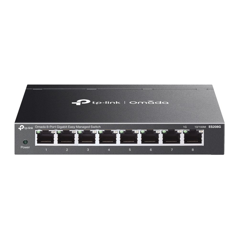 TP-Link ES208G | Switch 8 Port Gigabit Quản Lý Dễ Dàng Omada, VLAN, QoS, Hoạt Động Êm Ái, Vỏ Kim Loại Bền Bỉ