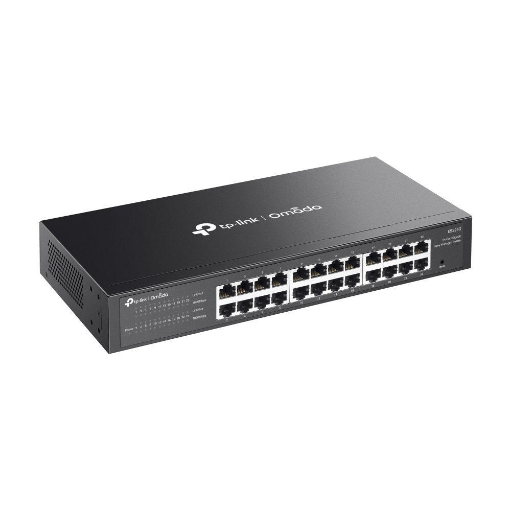 TP-Link ES224G | Switch 24 Port Gigabit Quản Lý Dễ Dàng Omada, VLAN, QoS, Gắn Rack Kim Loại Bền Bỉ