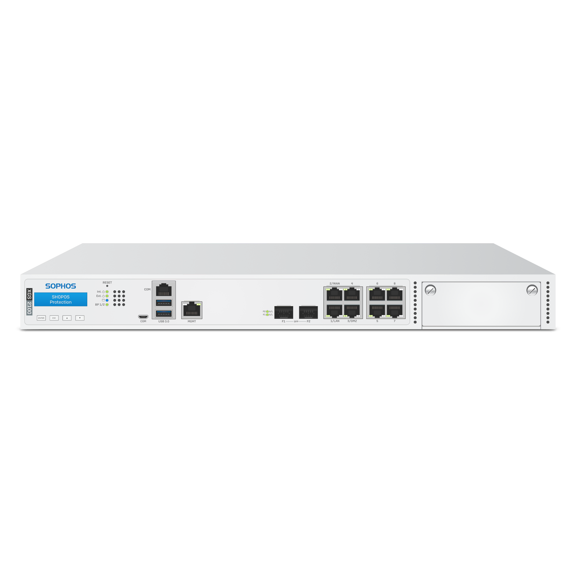 Tường Lửa Sophos XGS 2100: Hiệu suất cấp doanh nghiệp với chip Xstream và khe cắm Flexi Port