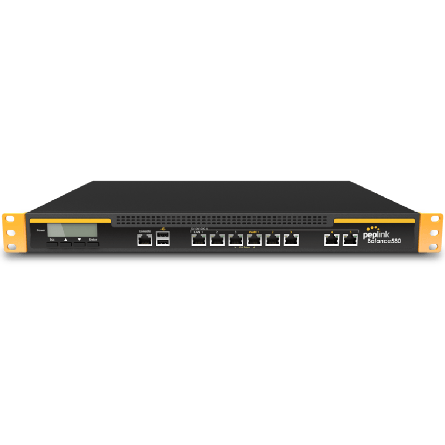 Peplink Balance 580 (BPL-580) – Router SD-WAN 5 WAN Gigabit, hiệu năng 1.5Gbps cho doanh nghiệp lớn