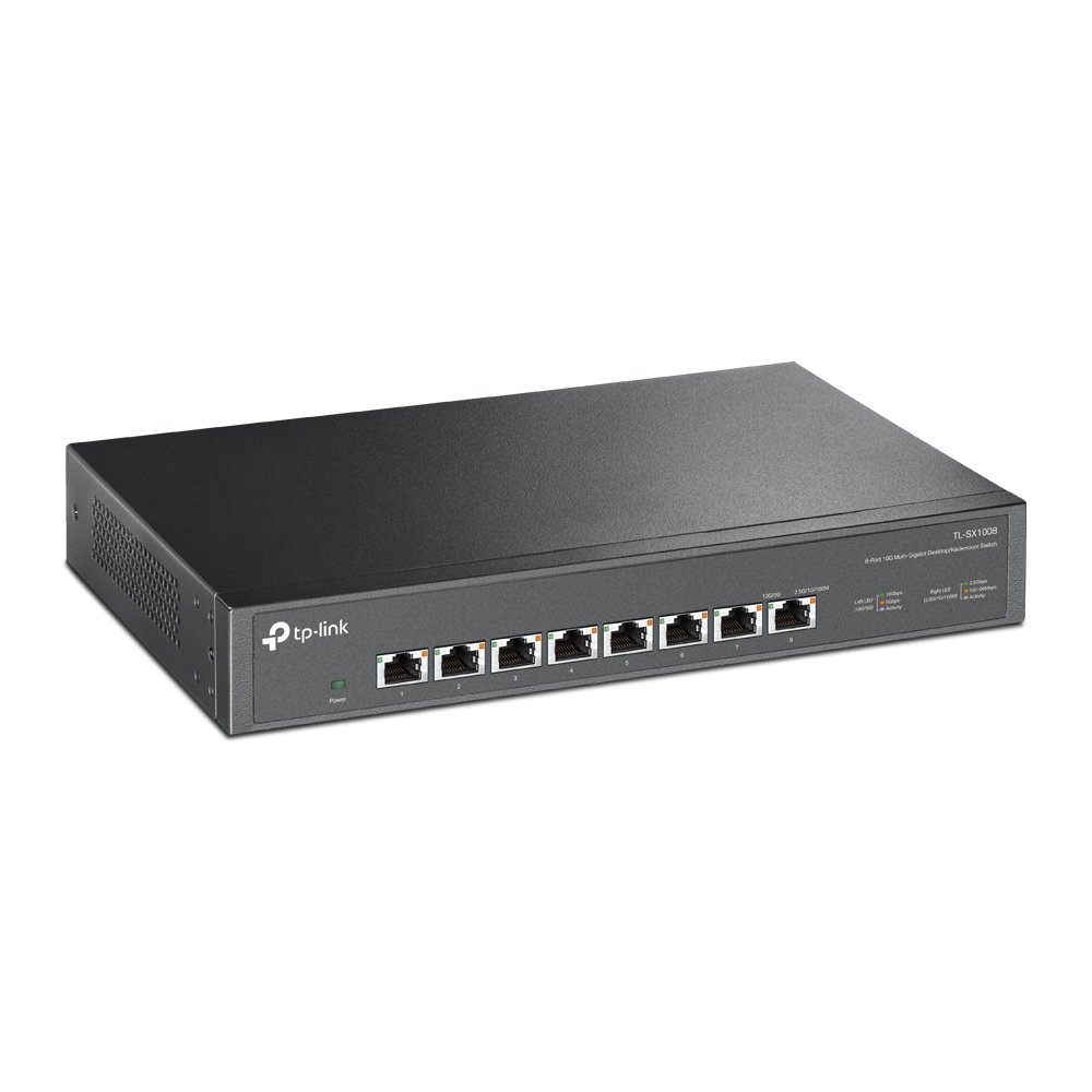 TP-Link TL-SX1008 | Switch 10G Multi-Gigabit 8 port, Unmanaged, vỏ kim loại cao cấp, tốc độ cực cao cho doanh nghiệp và NAS