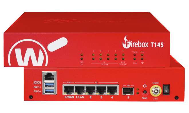 Tường Lửa WatchGuard Firebox T145 | Hiệu Năng Vượt Trội & Cổng SFP+