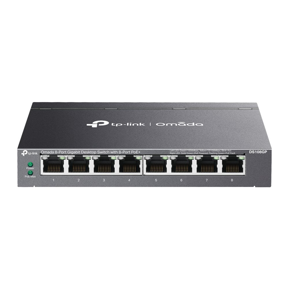 TP-Link DS108GP | Switch 8 Port Gigabit PoE+ 65W Truyền Xa 250m, Tự Động Phục Hồi, Cắm Là Chạy