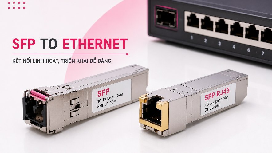 Module quang RJ45 là gì? Khi nào dùng module SFP to Ethernet?