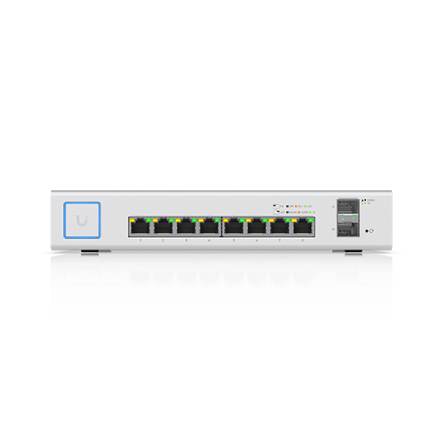 UniFi Switch 8 PoE 150W (US-8-150W) - Switch 8 cổng PoE+, 2 SFP, công suất 130W