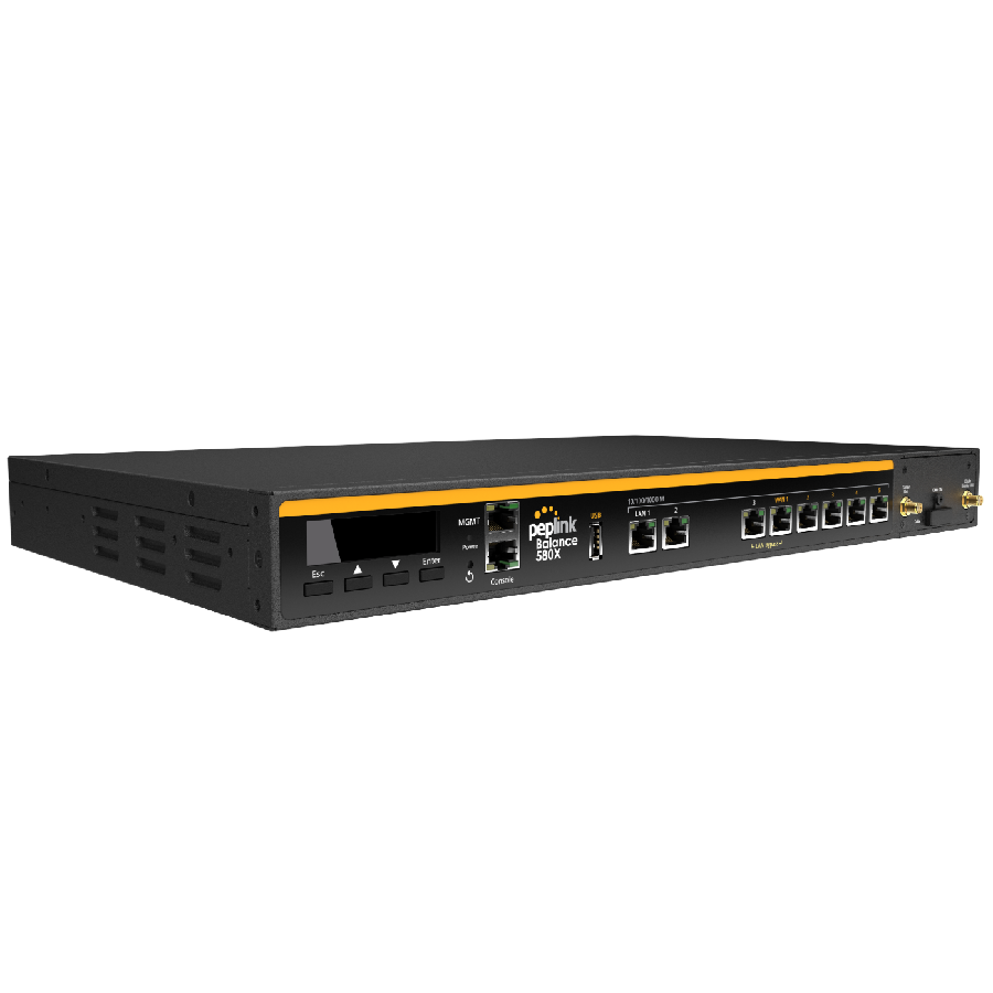 Peplink Balance 580X (BPL-580X) – Router SD-WAN 5 WAN Gigabit, mở rộng LTE/5G, throughput 4Gbps cho doanh nghiệp lớn