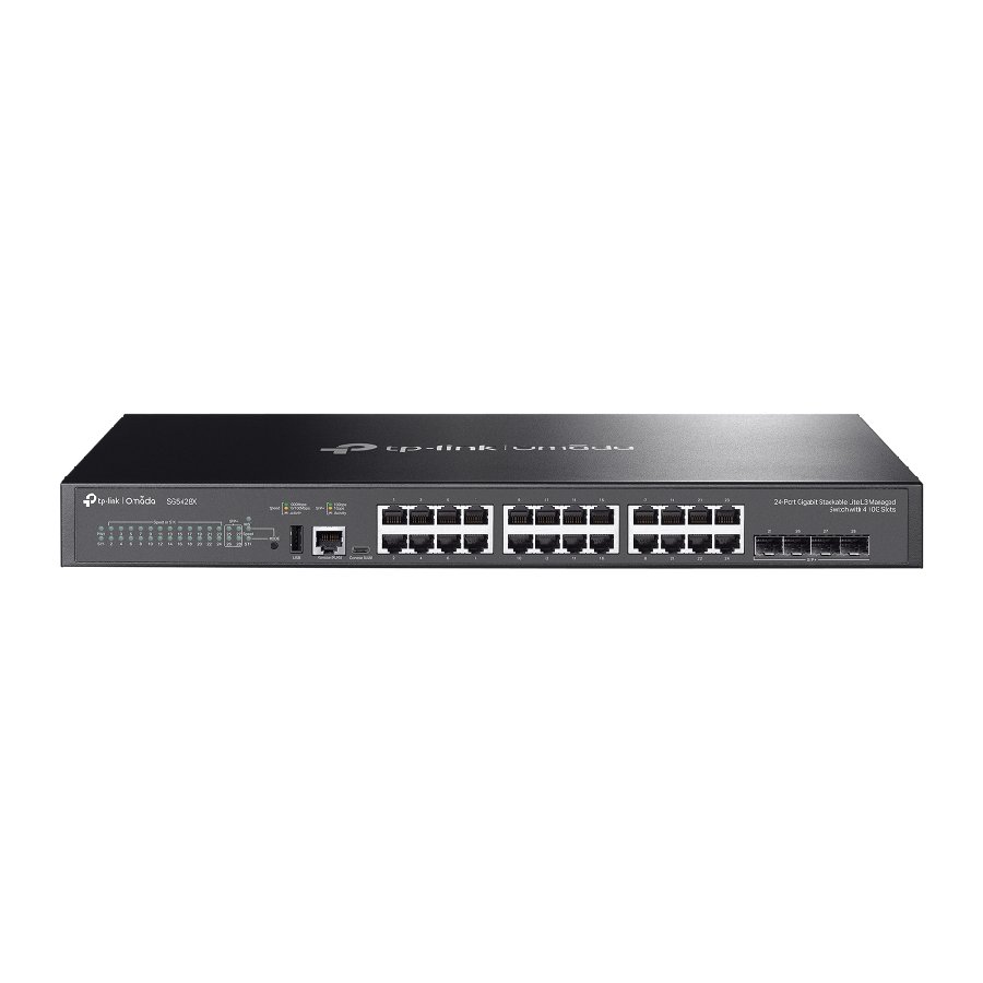TP-Link SG5428X | Switch L3 Lite 28 Port Gigabit Stackable Uplink 10G Quản Lý Omada, VLAN, OSPF, RIP, ERPS