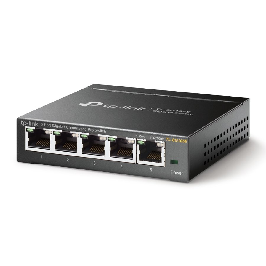 TP-Link TL-SG105E | Easy Smart Switch 5 Port Gigabit, VLAN, QoS, IGMP Snooping
