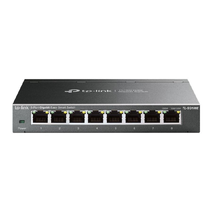 TP-Link TL-SG108E | Easy Smart Switch 8 Port Gigabit hỗ trợ VLAN, QoS, giám sát qua Utility