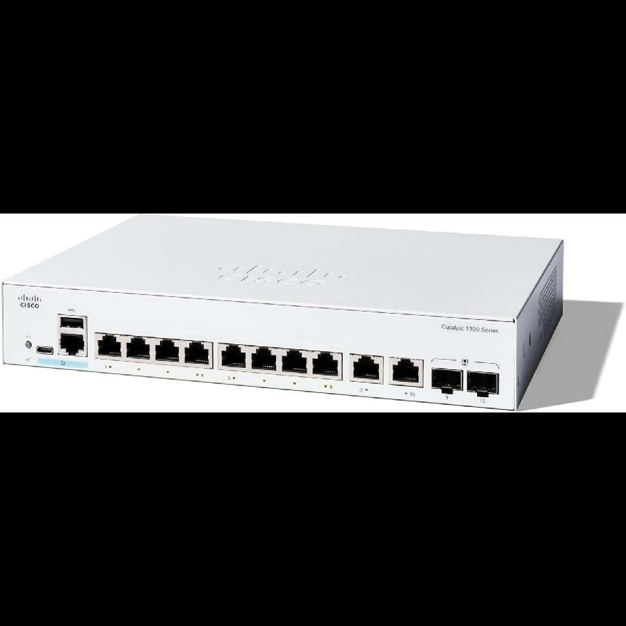 Cisco Catalyst C1300-8T-E-2G - Switch 8 cổng Gigabit Layer 3 hiệu năng cao cho SMB & văn phòng chi nhánh