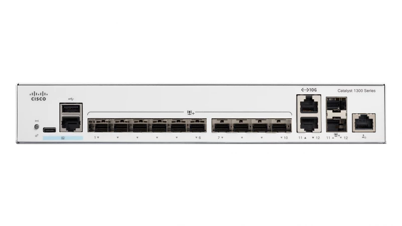 Cisco Catalyst C1300-12XS - Switch 10G Mixed (2 Copper + 10 SFP+), hiệu năng mạnh mẽ cho mạng core SMB