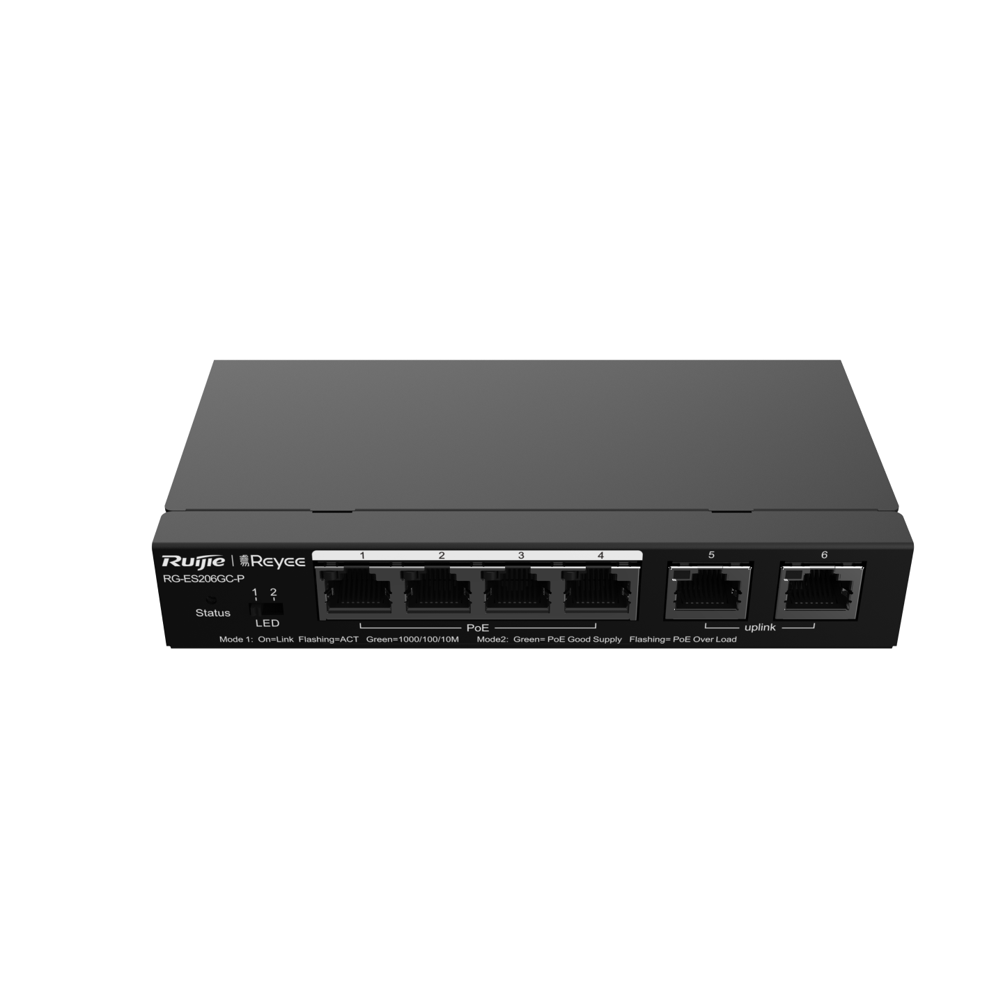 Ruijie Reyee RG-ES206GC-P – 6-Port Gigabit Smart Cloud Managed PoE Switch cho hệ thống camera SMB