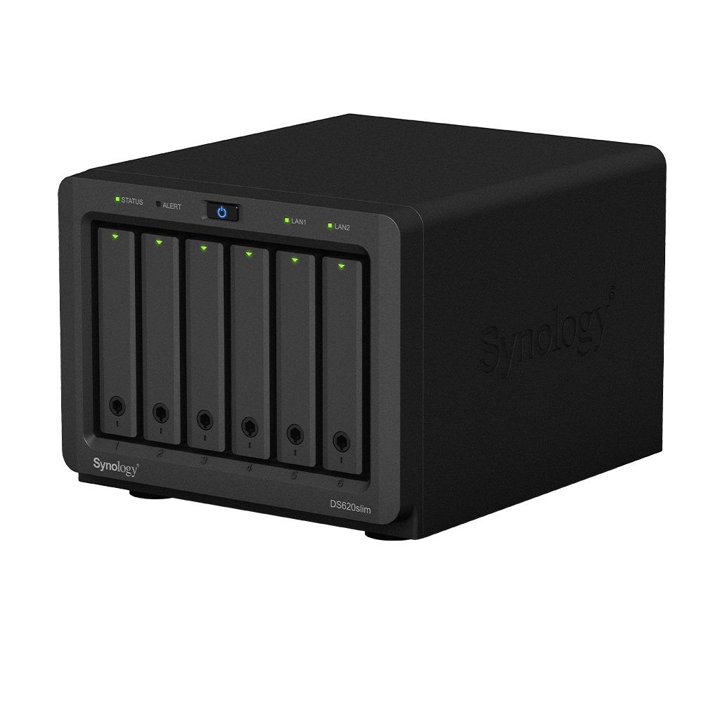 Synology DiskStation DS620slim - NAS 6-bay mini, thiết kế hiện đại, hiệu năng mạnh mẽ