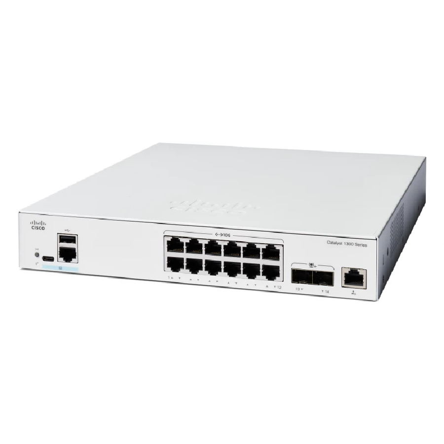 Cisco Catalyst C1300-12XT-2X - Switch 10G 12 port (Copper) + 2 uplink SFP+, hiệu năng cực cao cho mạng doanh nghiệp SMB