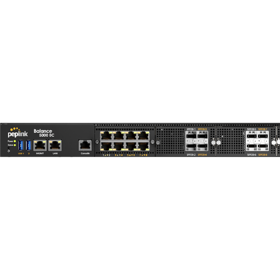 Peplink Balance 5000-EC-100G – Router SD-WAN 100G, throughput 110Gbps, SpeedFusion 30Gbps, Edge Computing cho hạ tầng doanh nghiệp lớn