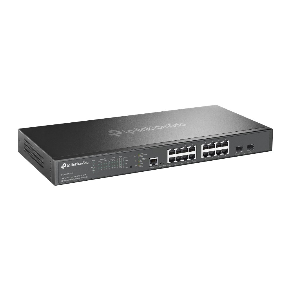 TP-Link SG3218XP-M2 | Switch 18 Port 2.5G PoE+ Uplink 10G Quản Lý Cao Cấp Omada, Tổng Công Suất 240W, VLAN, QoS, Static Routing