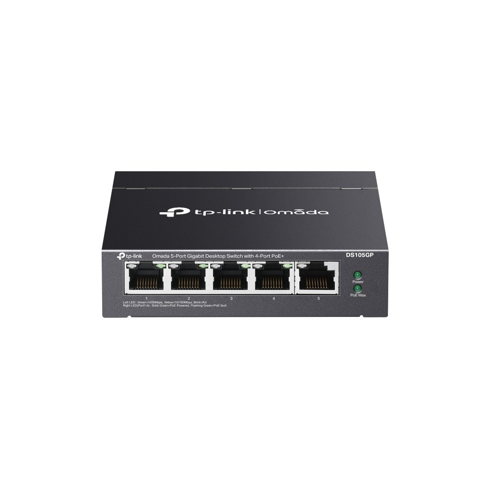 TP-Link DS105GP | Switch 5 Port Gigabit PoE+ 65W Truyền Xa 250m, Tự Phục Hồi PoE, Cắm Là Chạy Cho Camera & Wi-Fi
