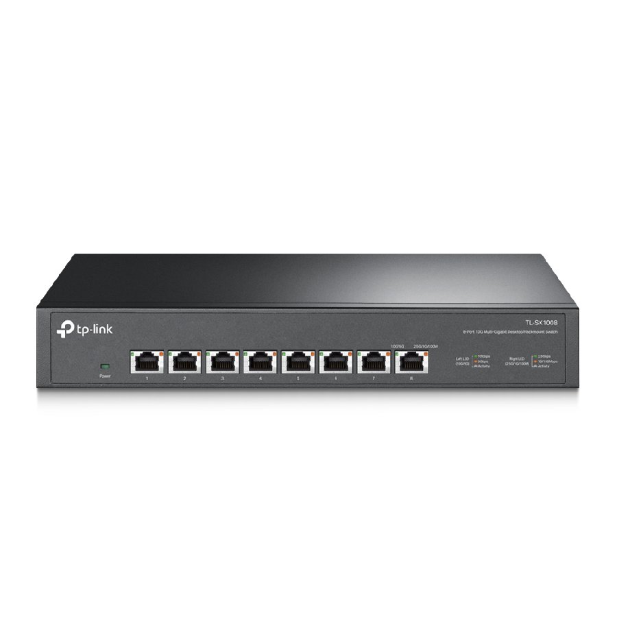 TP-Link TL-SX1008 | Switch 10G Multi-Gigabit 8 port, Unmanaged, vỏ kim loại cao cấp, tốc độ cực cao cho doanh nghiệp và NAS