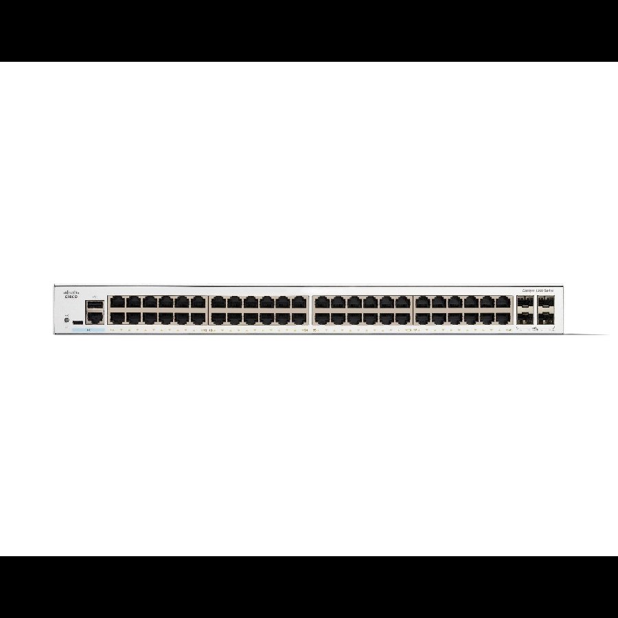 Cisco Catalyst C1200-48T-4X – Switch Gigabit 48 port + 4 uplink 10G SFP+, hiệu năng mạnh mẽ cho mạng doanh nghiệp SMB