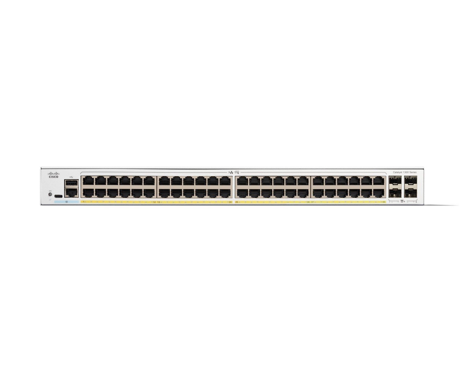 Cisco Catalyst C1300-48P-4X – Switch PoE+ 48 port Gigabit + 4 uplink 10G SFP+, hiệu năng mạnh mẽ cho SMB
