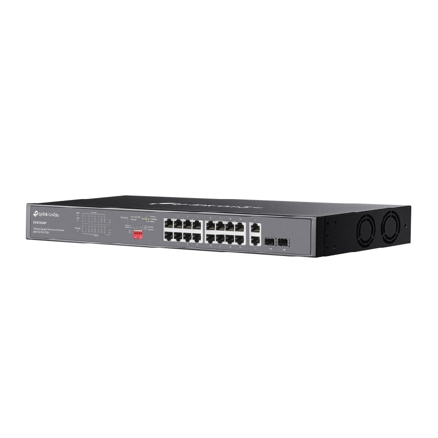 TP-Link DS1018GMP | Switch 18 Port Gigabit PoE+ 250W Rackmount, Truyền Xa 250m,