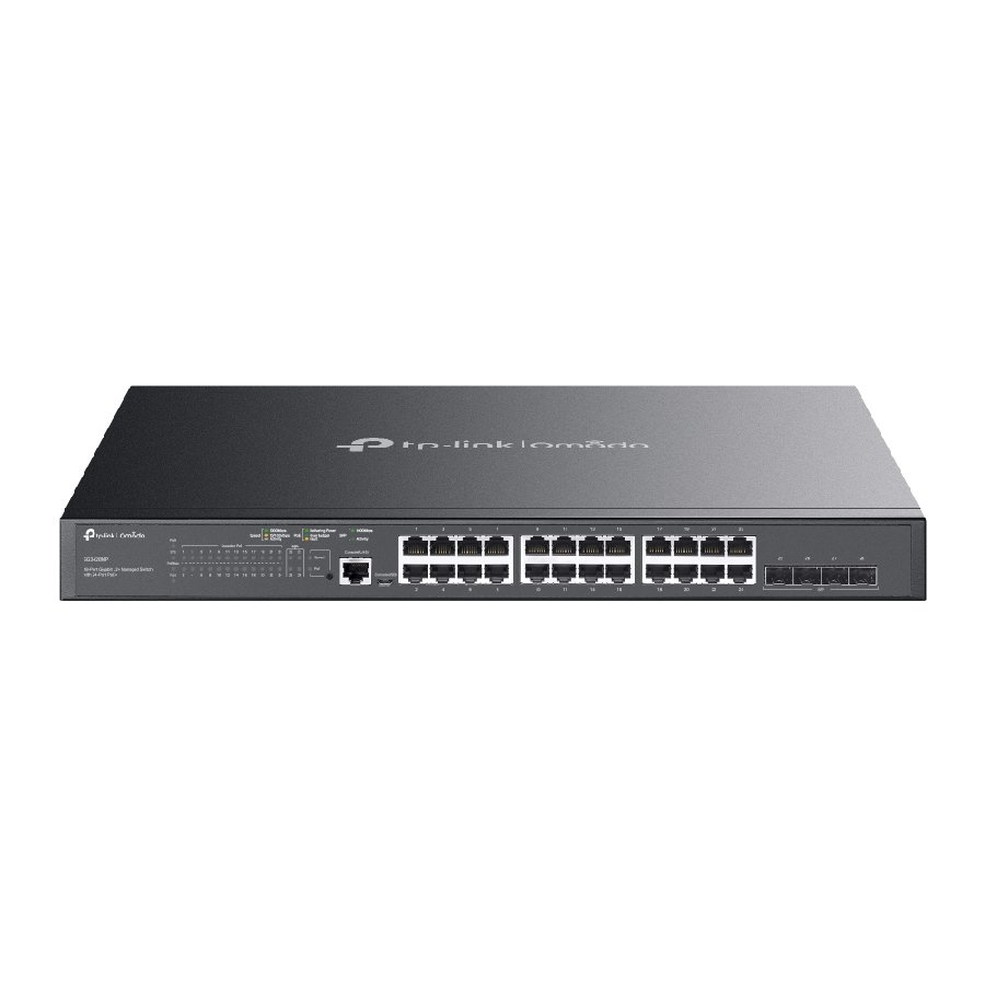 TP-Link SG3428MP | Switch 28 Port Gigabit PoE+ Quản Lý Cao Cấp Omada, VLAN, QoS, Static Routing, Tổng Công Suất 384W