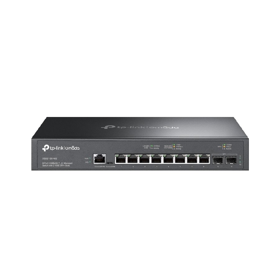 TP-Link SG3210X-M2 | Switch 10 Port 2.5G Uplink 10G Quản Lý Cao Cấp Omada, VLAN, QoS, Static Routing, Bảo Mật Toàn Diện