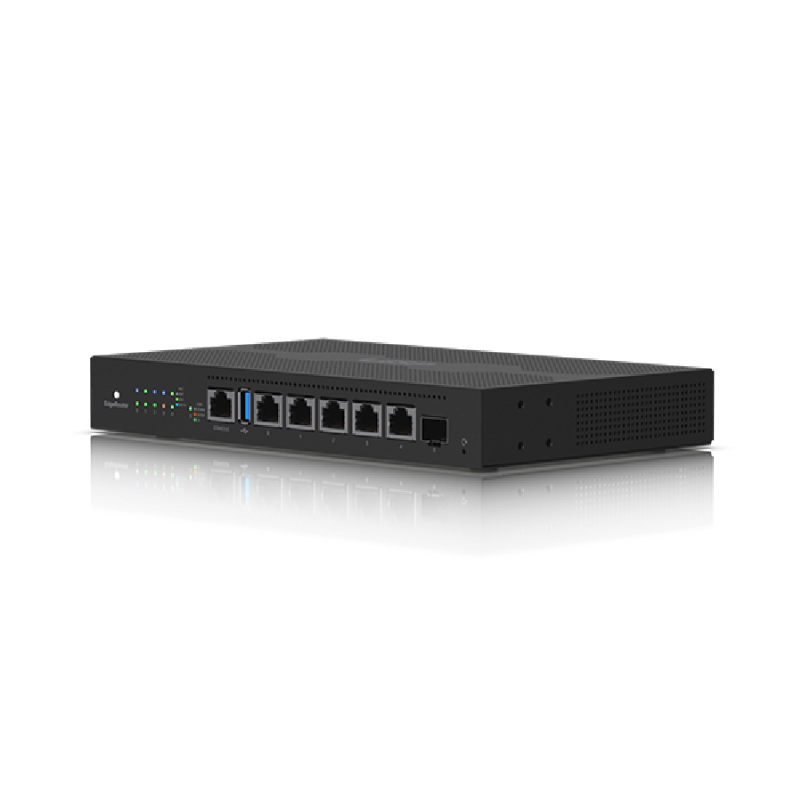 EdgeRouter 6 PoE (ER-6P) - Router Gigabit 6 cổng, hỗ trợ PoE linh hoạt